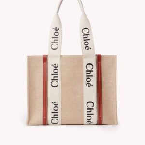 Chloe Woody Canvas Tote Bag
